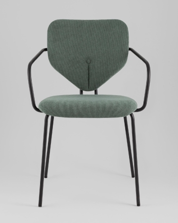 Стул обеденный Masey с подлокотниками зеленый