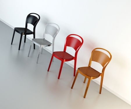 Стул прозрачный Bee янтарный