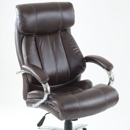 Кресло для руководителя K-303 коричневая экокожа