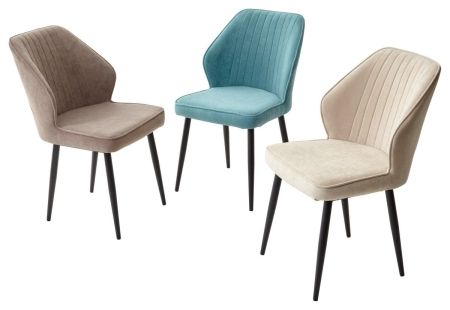 Стул VENA цвет B5 капучино, велюр, черный каркас