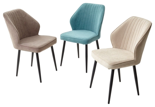 Стул VENA цвет B5 капучино, велюр, черный каркас