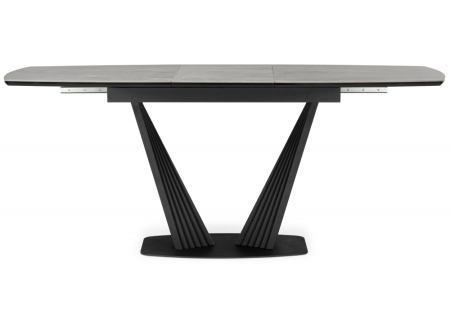 Керамический стол Вейл 160(205)х89 larka grey, черный