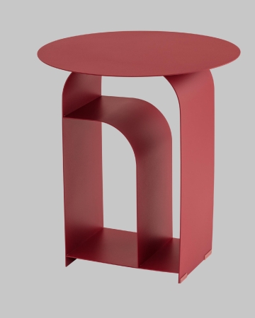 Журнальный столик Arwel металл бордовый