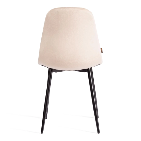 Стул BREEZE (mod. JSC-58) велюр и металл, бежевый и черный
