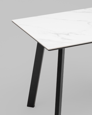 Стол Райли нераскладной 100*70*75 см столешница МДФ керамика Snow white матовый