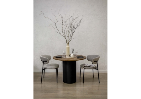 Стол деревянный Барел 100 орех кантри, черный