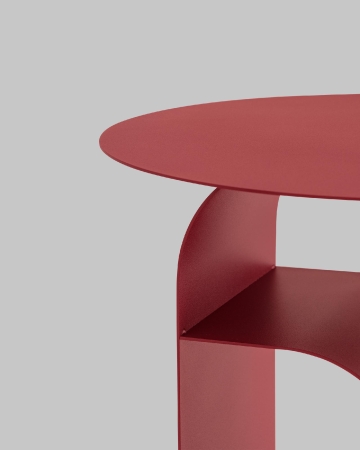 Журнальный столик Arwel металл бордовый