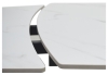Стол BALDE 140 MATT WHITE MARBLE SOLID CERAMIC, BLACK
