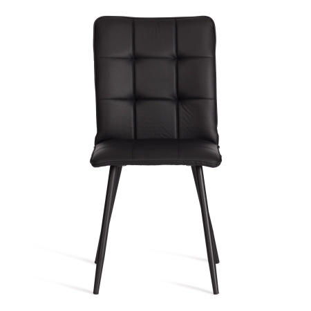 Стул обеденный Bari черный, экокожа и металл, мягкое сиденье, без подлокотников Стул обеденный Bari черный, экокожа и металл, мягкое сиденье, без подлокотников
