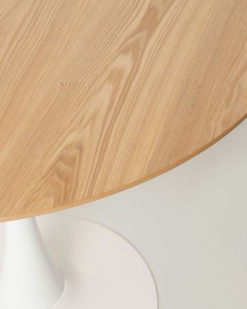 Стол Tulip style 80 белый, орех