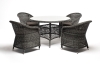 "Равенна" обеденная группа плетеная, цвет графит