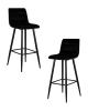 Набор 2 шт Стул барный NICOLE, черные матовые ножки, черный велюр (108-77)
