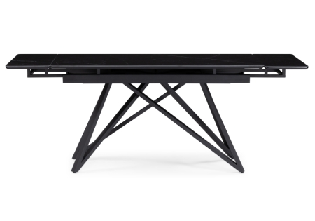 Керамический стол Вилсон 140(200)х80 черный мрамор, черный