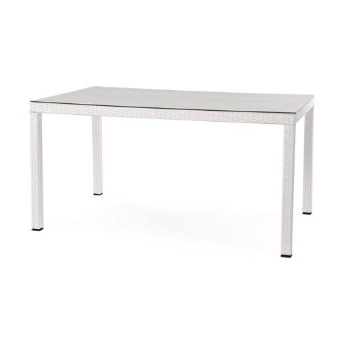 Плетеный стол MILANO 150 см белый