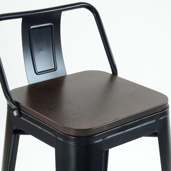 Барный стул Tolix style Wood любой цвет RAL