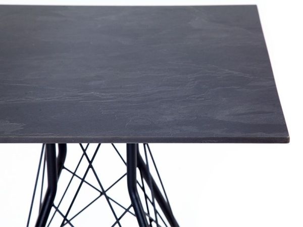 Интерьерный стол "Конте" из HPL 63x63см, цвет "серый гранит"