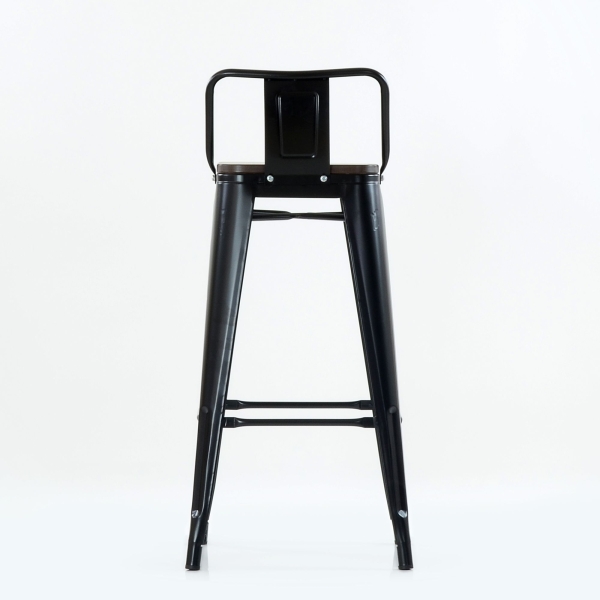 Барный стул Tolix style Wood черный