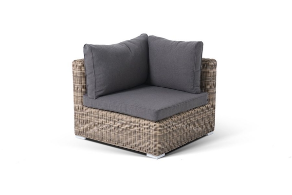 Модуль диванный "Лунго" угловой с подушками, цвет соломенный