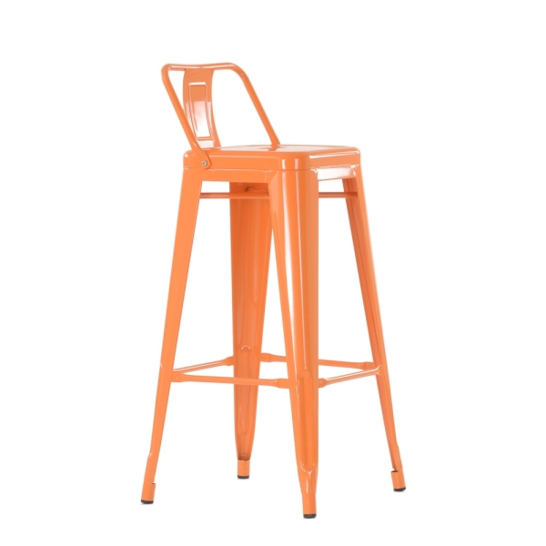 Барный стул Tolix style оранжевый